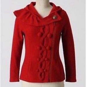 Anthropologie Yellow Bird Wool Cardigan Hoodie